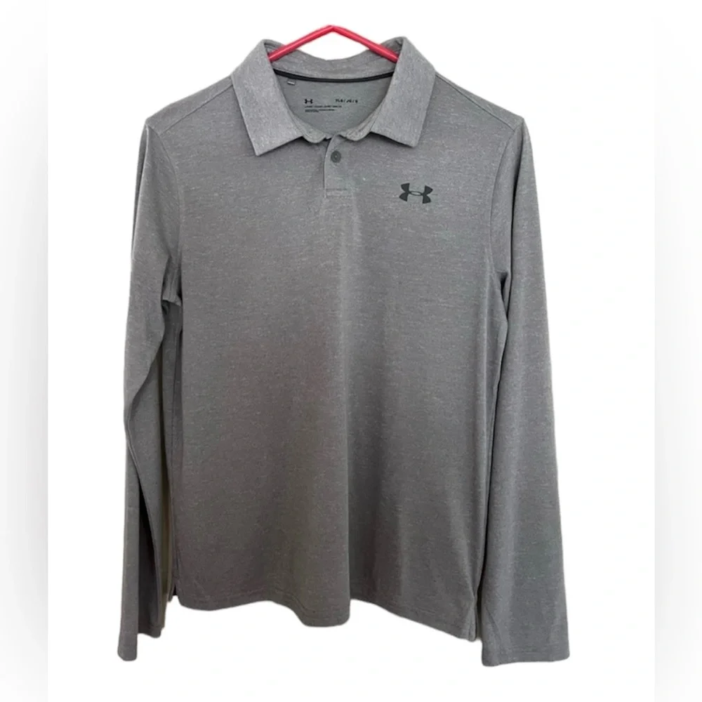 Under Armour Long Sleeve Polo, Youth L